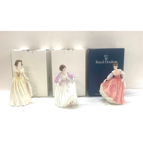 130 - 3 boxed Royal Doulton ladies to include Ashley, Jennifer, Fair lady (second), all in good overall co... 