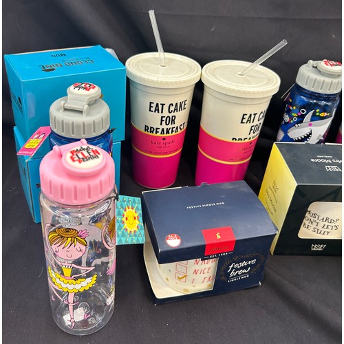 180 - Selection of designer drinking cups to include Kate Spade, etc