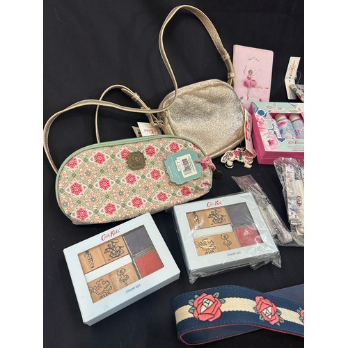 171 - Selection of new Cath Kidson, keyrings stamp set, bags, bag belts, shopping bag etc