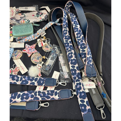 171 - Selection of new Cath Kidson, keyrings stamp set, bags, bag belts, shopping bag etc