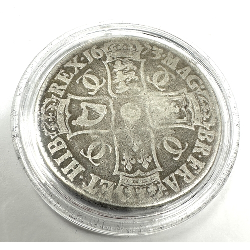 410 - Charles II 1673 Silver Crown