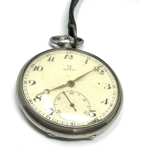 456 - Omega open face pocket watch the watch is ticking