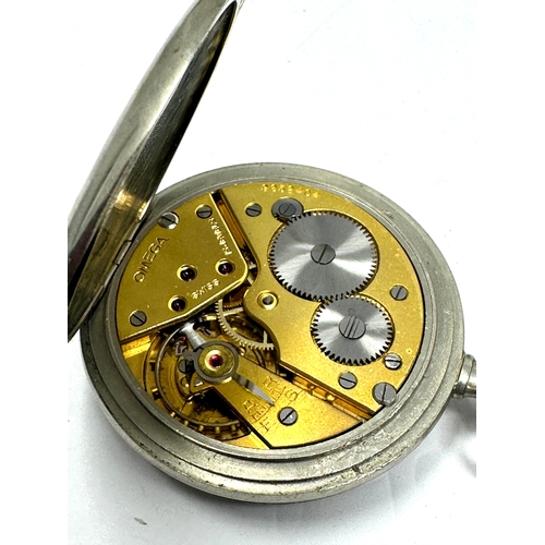 456 - Omega open face pocket watch the watch is ticking