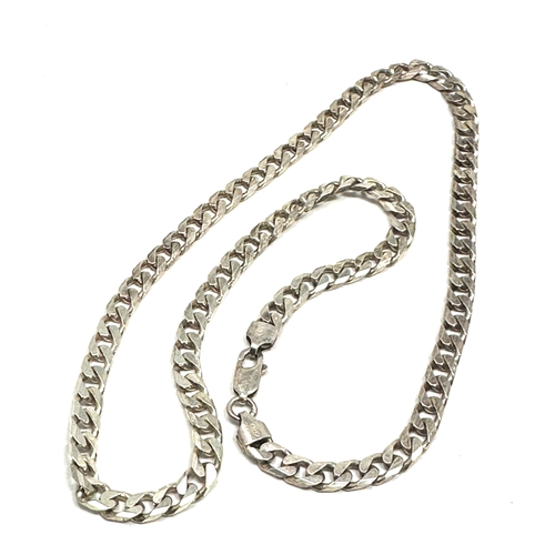 295 - Vintage silver curb link chain necklace weight 34g