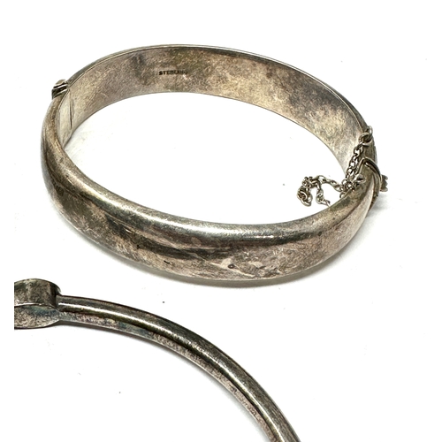 299 - 3 vintage silver bangles weight 86g