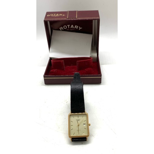 460 - Cased 9ct gold hallmarked gents square face wrist watch, cased Pierre Cardin watch both untested