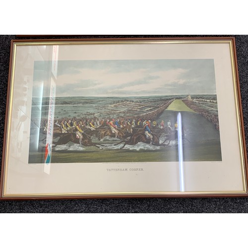 159 - 3 Large framed horse prints, largest frame measures approximately 34.5 inches by 29 inches