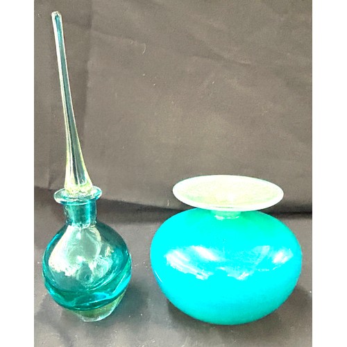 473 - Mdina glass vase, scent / perfume bottle