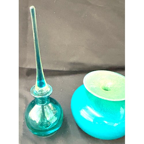 473 - Mdina glass vase, scent / perfume bottle