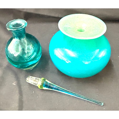 473 - Mdina glass vase, scent / perfume bottle