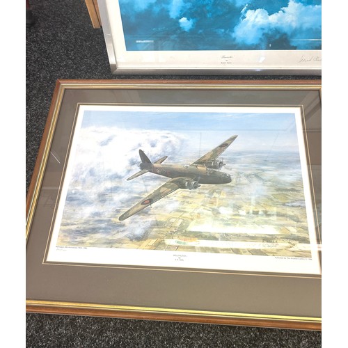 47 - 3 framed aviation prints, one oil on board, approximate measurements: Width 25 inches, Height 21 inc... 