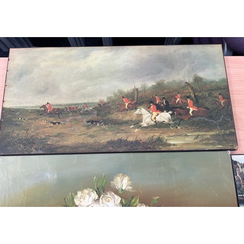 46 - 3 paintings 2 on board, 1 on canvas, to include artist Kevin Platt, largest measures approximately 2... 