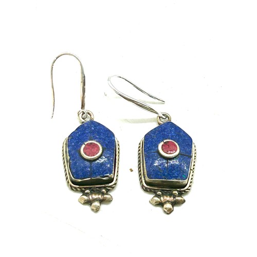 433 - Lapis lazuli 925 ladies earrings