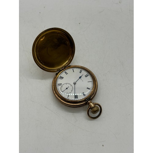 464 - Vintage gold toned Elgine pocket watch