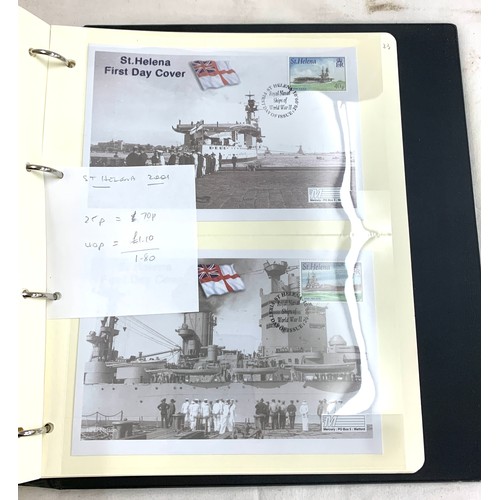 51 - Stamp album containing Royal Navy Collection