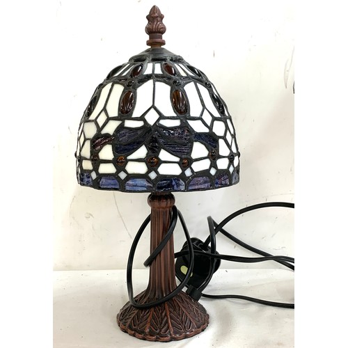 99 - Small Tiffany style table lamp, one other tallest measures approximately 16 inches