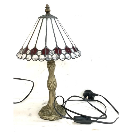 99 - Small Tiffany style table lamp, one other tallest measures approximately 16 inches