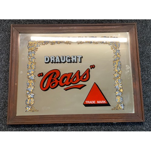 29 - Vintage Draught Bass wall hanging mirror, approximate measurements:  Width 27 inches, Height 21 inch... 