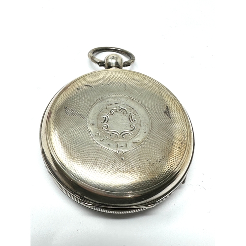 457 - Antique silver open face pocket watch j.g.graves sheffield the watch is not ticking balance spins