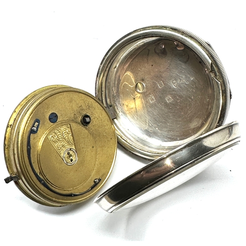 457 - Antique silver open face pocket watch j.g.graves sheffield the watch is not ticking balance spins