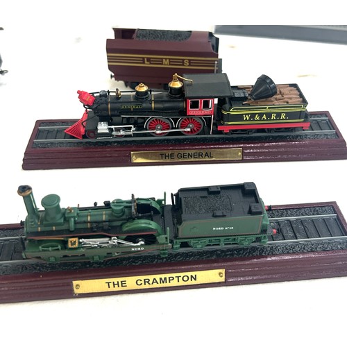 4 - Selection 8 model loco, all on wooden and plastic plinths to include makers Corgi