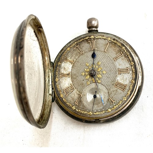 463 - Hallmarked silver pocket watch, spare and repair only