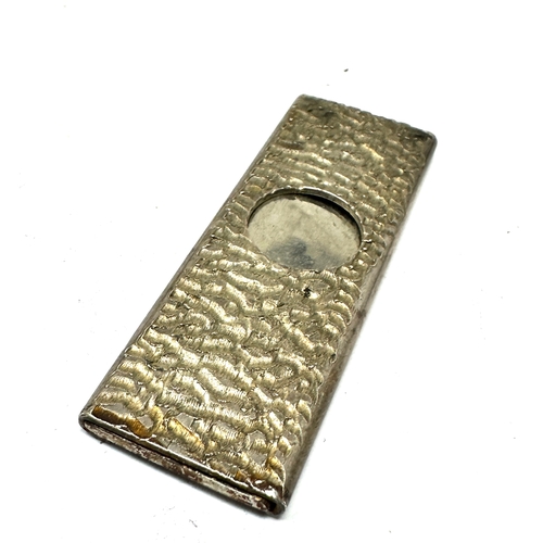 10 - Vintage silver cigar cutter bark effect finish