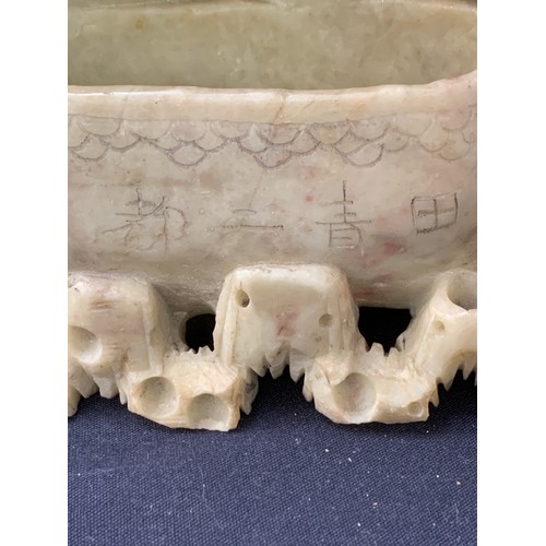 457 - Antique Chinese Soapstone figural group of climbing monkeys