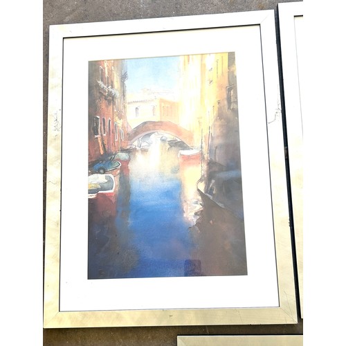 502 - 3 Framed modern pictures largest measures approximately 30 x 22 inches