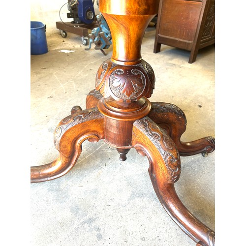 506 - Victorian walnut card table, height 28 inches, Width 36 inches, Depth 36 inches