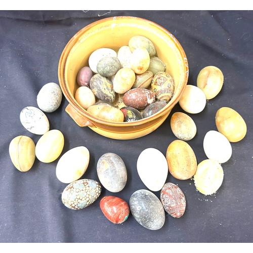 5 - Selection of vintage marble eggs