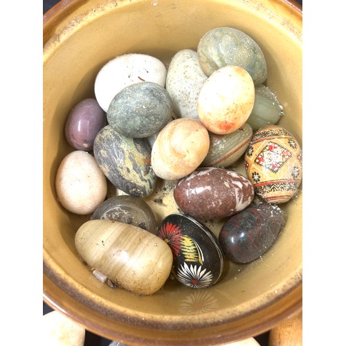 5 - Selection of vintage marble eggs