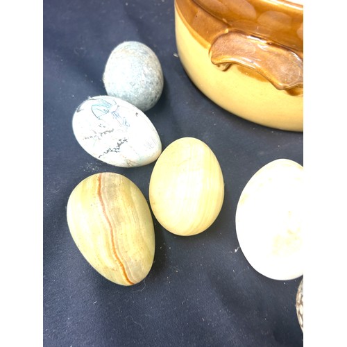 5 - Selection of vintage marble eggs