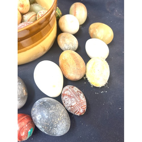 5 - Selection of vintage marble eggs