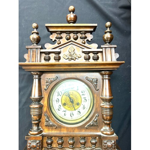 56 - Black Forest wall clock, untested, approximate measurements: Length 36 inches, width 16 inches