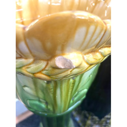 475 - 2 Vintage jardiniere's on stand small chips to jardiniere's as seen in images, tallest measures appr... 