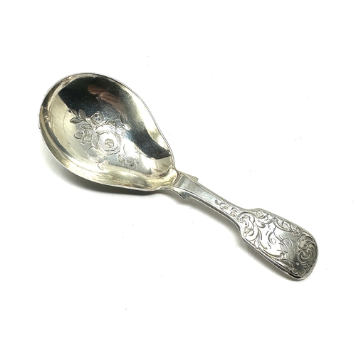 18 - Antique Victorian Newcastle silver tea caddy spoon