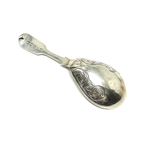 18 - Antique Victorian Newcastle silver tea caddy spoon