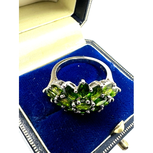 310 - silver & diopside gemstone ring