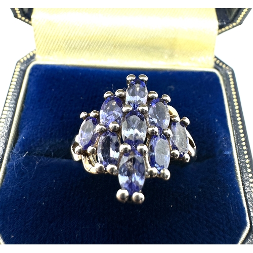 315 - silver & Tanzanite gemstone ring