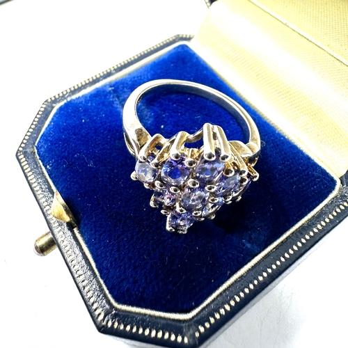 315 - silver & Tanzanite gemstone ring