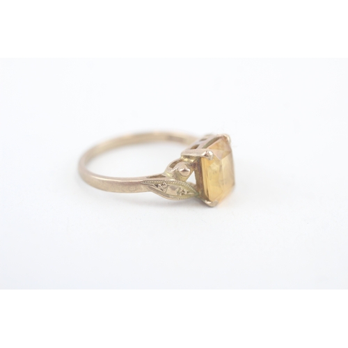 172 - 9ct gold citrine single stone ring (2g)