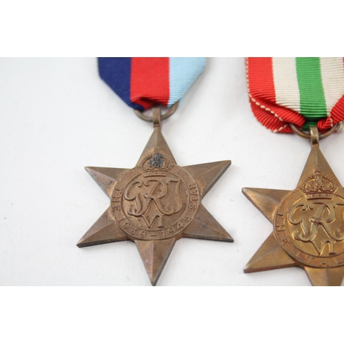 413 - WW2 Territorial Medal Group Inc Italy Star Etc Named 72412 Pte D Wiggins RPC x5