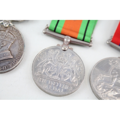 413 - WW2 Territorial Medal Group Inc Italy Star Etc Named 72412 Pte D Wiggins RPC x5