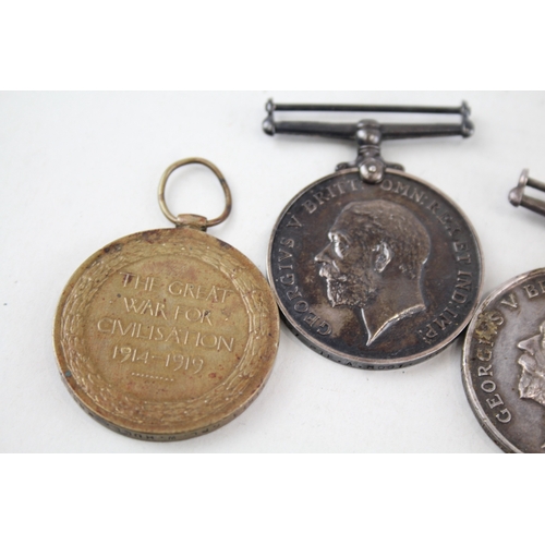 425 - WW1 War & Victory Medals, War G-18327 Pte Root R.W Kent, 21690 Pte Corfield x 4