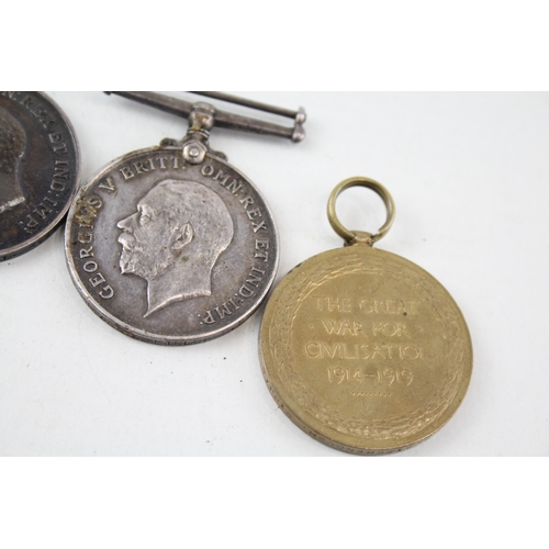 425 - WW1 War & Victory Medals, War G-18327 Pte Root R.W Kent, 21690 Pte Corfield x 4