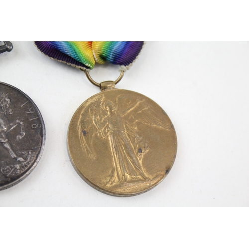 429 - WW1 Medal Pair 32660 Pte E. Hollas LN Lancs x 2