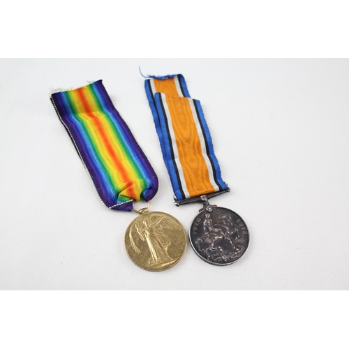 436 - WW1 Medal Pair 22145 Pte H. Patrick Leic R x 2