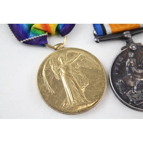 436 - WW1 Medal Pair 22145 Pte H. Patrick Leic R x 2