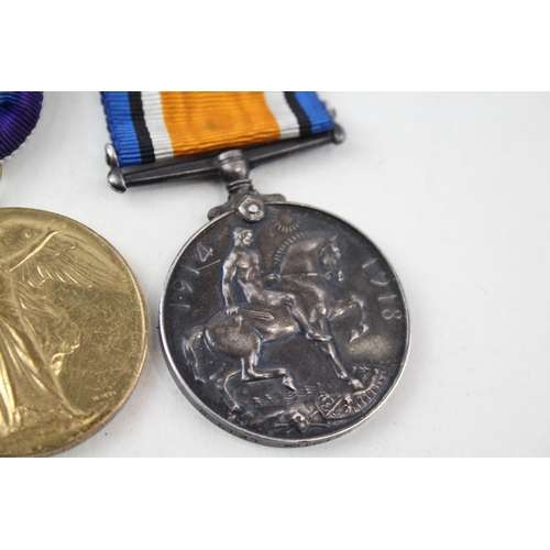 436 - WW1 Medal Pair 22145 Pte H. Patrick Leic R x 2